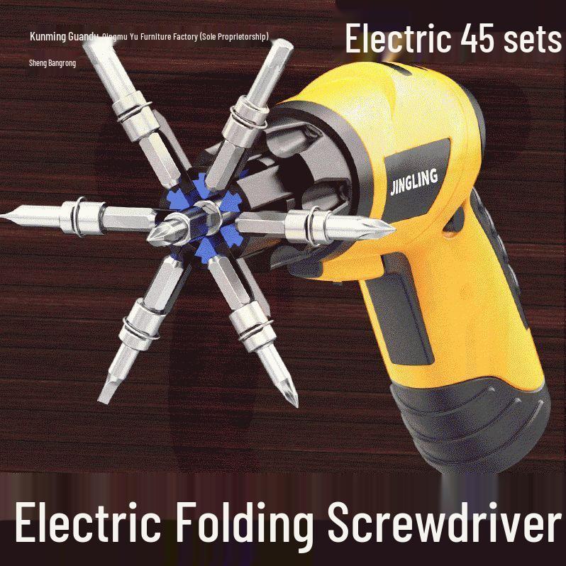 Compact Multi-Purpose Electric Screwdriver with Rechargeable Lithium Battery