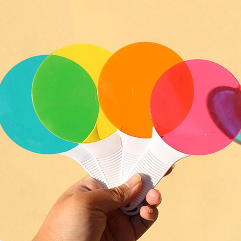 5PCS Color Mixing Toy Science Red Green Yellow Optical Filter Juguetes Educativos Montessori Sensoriales Juegos Didácticos Kids