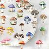 50 Transparent Cartoon Mushroom Sticker Pack Waterproof Transparent PET Manual Material Decorative Guitar Notebook