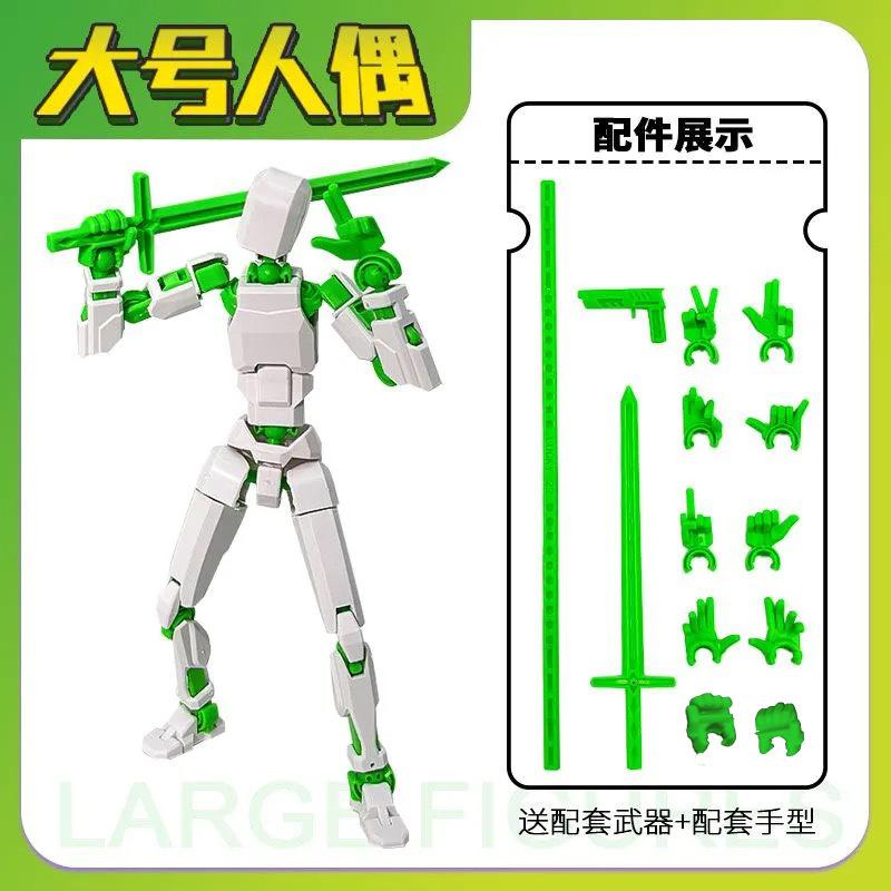 20cm Large Size DIY T13 Action Figure Titan Multi-Jointed Movable Shapeshift Lucky Robot 3D Printed Action Figures Toys