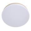 LED Flush Mount Ceiling Light Wooden Stepless Dimmable Round Modern Ceiling Light Fixture with APP a