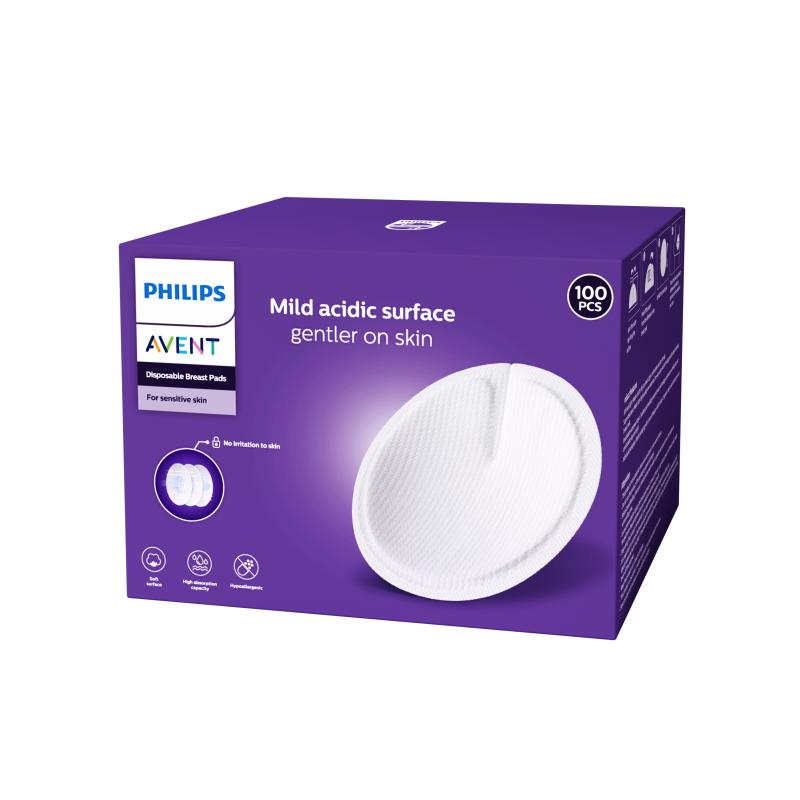 Philips Avent Lactation Disposable Anti-overflow Breast Pad Anti-allergy Hypoallergenic Soothing Sensitive Muscle For 100 Tablets/box Breathable