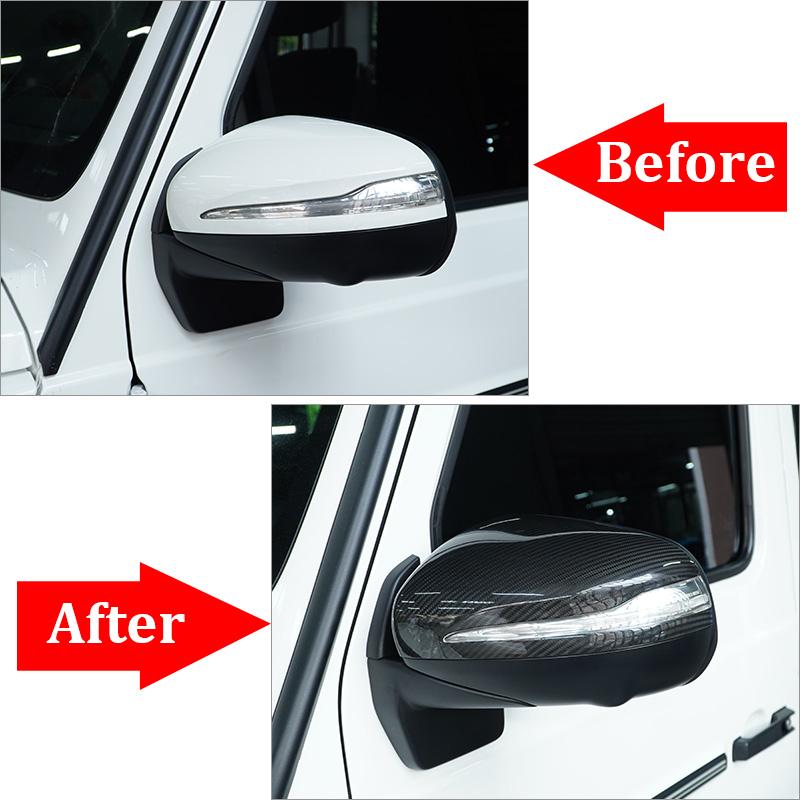 For Mercedes-Benz G-Class 2019-2020 Interior Exterior Decoration Accessories W463 G350 G500 Real Carbon Fiber Protection Sticker