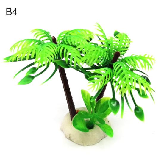 Plastic Simulation Water Plants Small Coconut Tree Fish Tank Aquariums Landscape