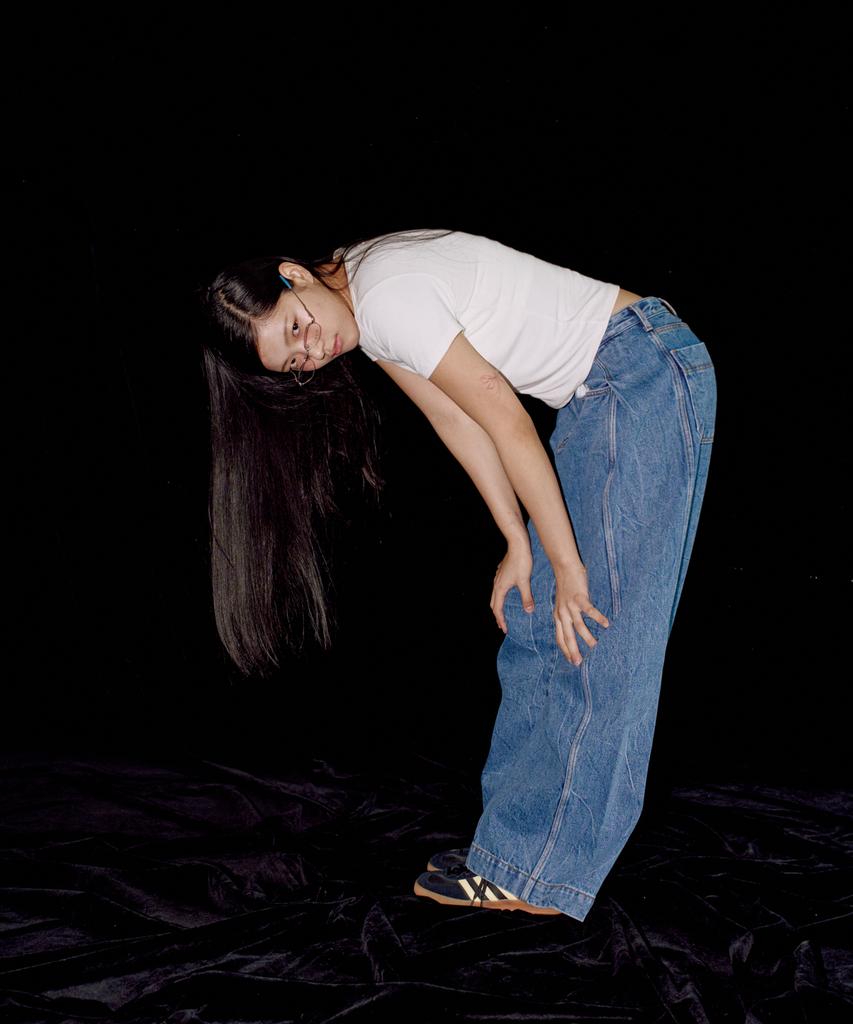 Editeom Fold Wide Denim Pants - Blue