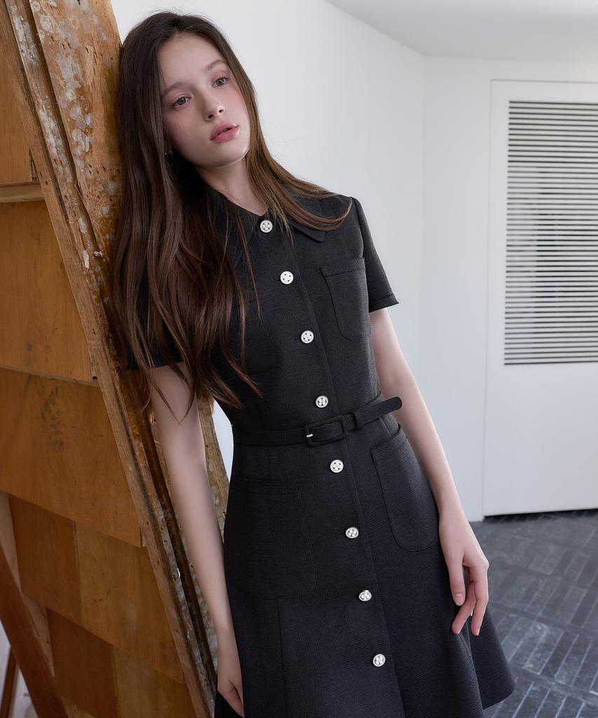 Julie And Kara 26Hs Love By You Maya Summer Tweed Dress Black Wedding Guest Look Ceremony Look
