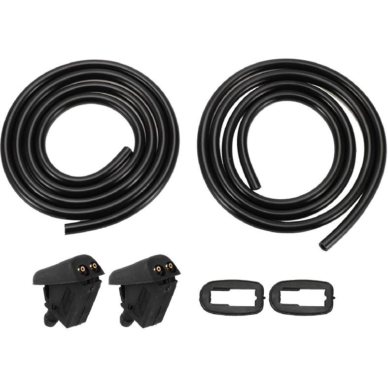 

Windshield Washer Nozzle for Mini Cooper Hatchback and S (R50, R53) 2002-2006 No.61667146377 Front Black with Gasket,Fluid Hose 1 Set