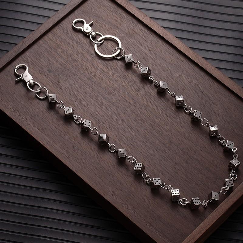 Dark Punk Style Dice Skull Skull Waist Chain Bracelet Necklace Jeans Chain Cool Personality Hip Hop Accessories