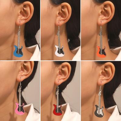 Ladies Earrings Beautiful Fine Workmanship Exquisite Ladies Fashion Earrings Electric Guitar Drop Earrings Women's Earrings Party Accessory