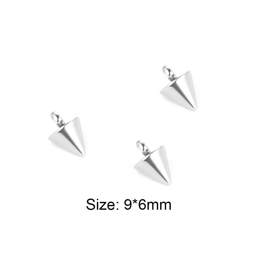 

Semitree 10pcs Stainless Steel Circular Cone Charms for DIY Jewelry Making Necklace Pendant Findings Handmade Accessories