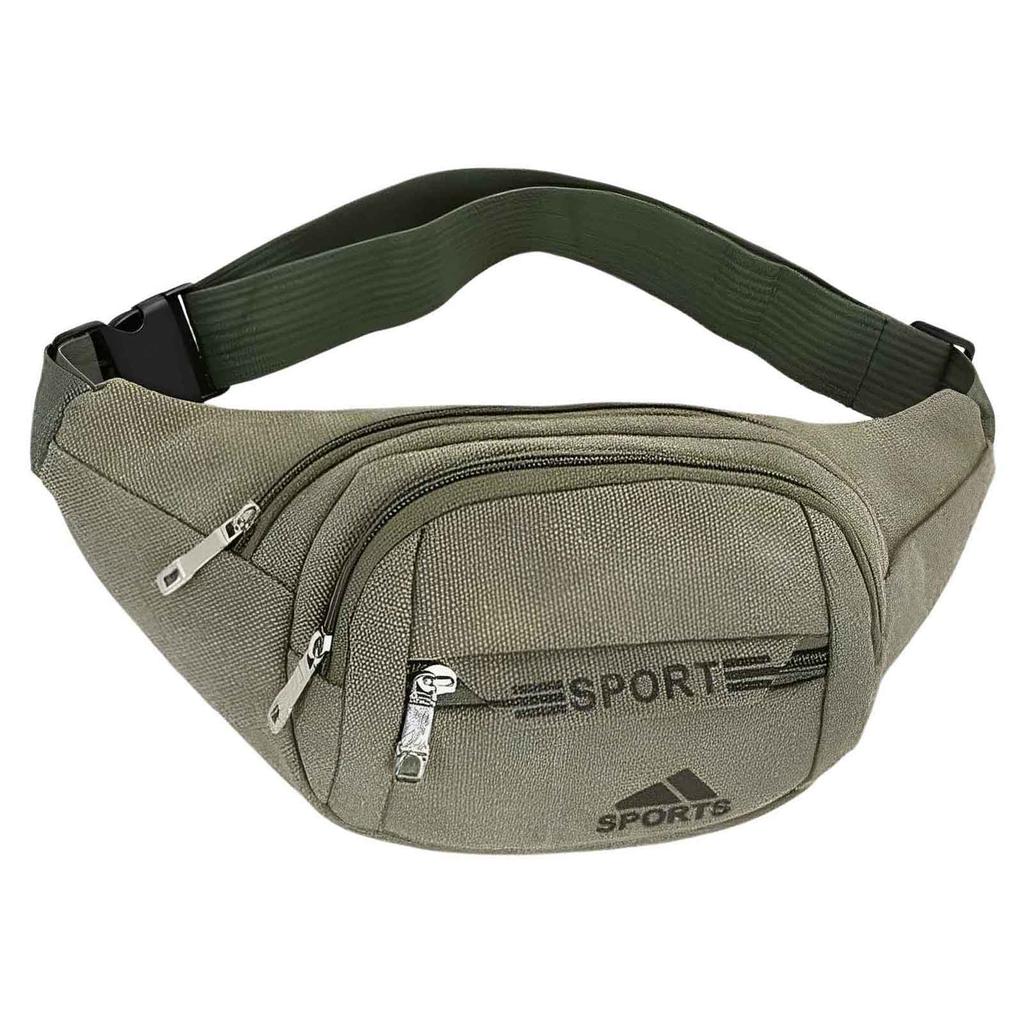 Men's Multifunctional Chest Bag with Adjustable Strap Outdoor Waist Bag for Shopping Camping Walking