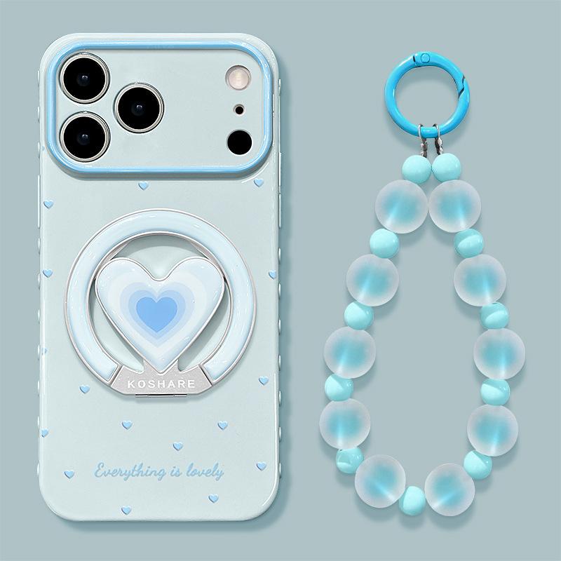Full screen love bracket bracelet is suitable for Apple 11promax mobile phone case 11 Korean iphone11 silicone 11 women
