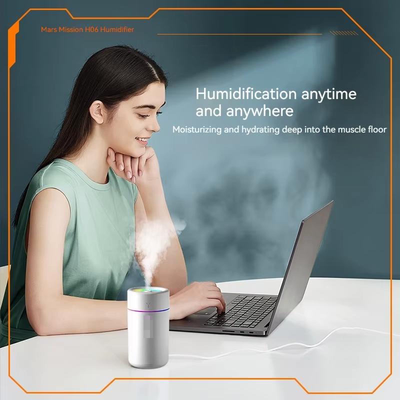 350ML Car Air Humidifier USB Essential Oil Diffuser   Humidify Mist Maker LED Night Light Mini Ultrasonic Humidifier Smell