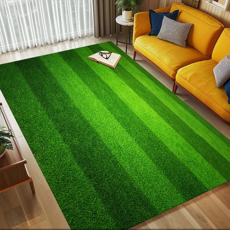 grass field Crystal Velvet Office chair mat Area Rug - Non-Slip, Floor Mat, Office Desk Chair Rugs,Christmas Gift-1106184
