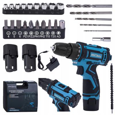 18V 1.5Ah Kraft&Dele Cordless Drill Driver 2x Battery Set