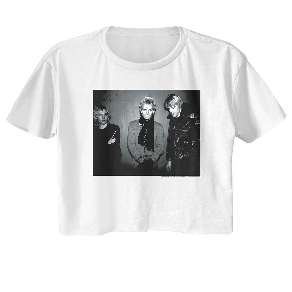 The Police Brittish Rock Band Black & White Photo Women s Crop Top T Shirt 4XL