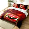 Al Ahly FC 3pc Duvet Cover Set Simple Modern Bedding Set Wrinkle Resistant Soft Fabric All Season Use a perfect gift