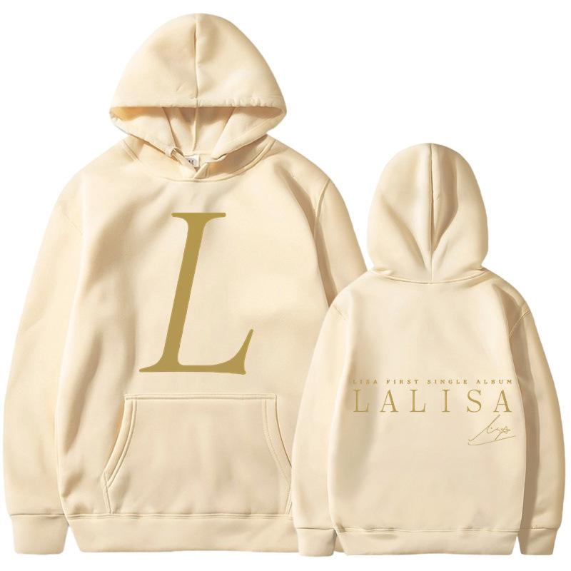 LISA SOLO Debut Album LALISA Surrounding the Same Hoodie Spring Autumn and Winter Kpop Pullover Casual Sweater