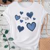Women Cowboy Heart Print T-Shirt for Valentine's Day Gifts Fashion Crew Neck Short Sleeve T-Shirt Casual Women's Clothing