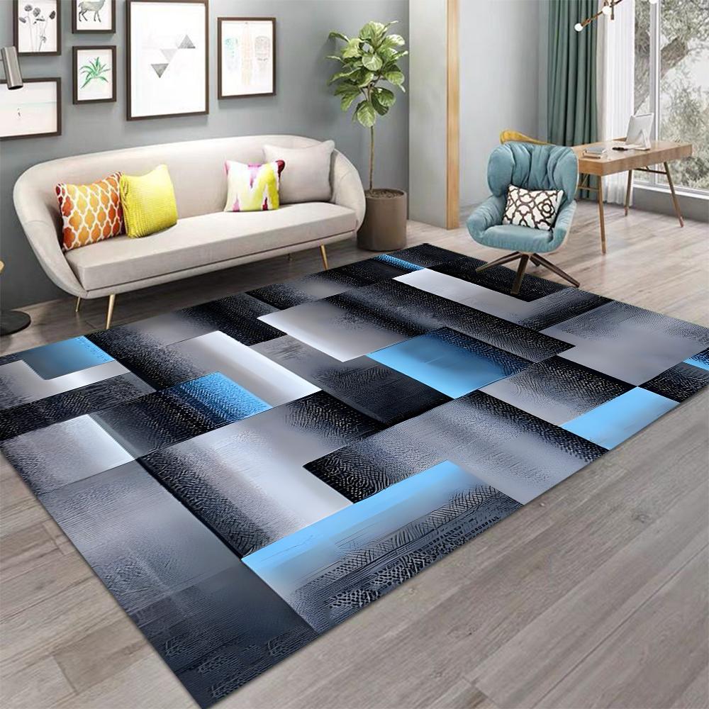 Χαλί Περιοχής Σκανδιναβικού Στυλ Αφηρημένο Γεωμετρικό Χαλί Αντιολισθητικό Πλενόμενο Χαλί για Σαλόνι Υπνοδωμάτιο και Διακόσμηση Σπιτιού Πατάκι Δαπέδου