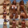 Latest Women's Fashion Sexy Thin Strap Bikini Solid Color Swimsuit Strappy Split Swimwear Size S-L
