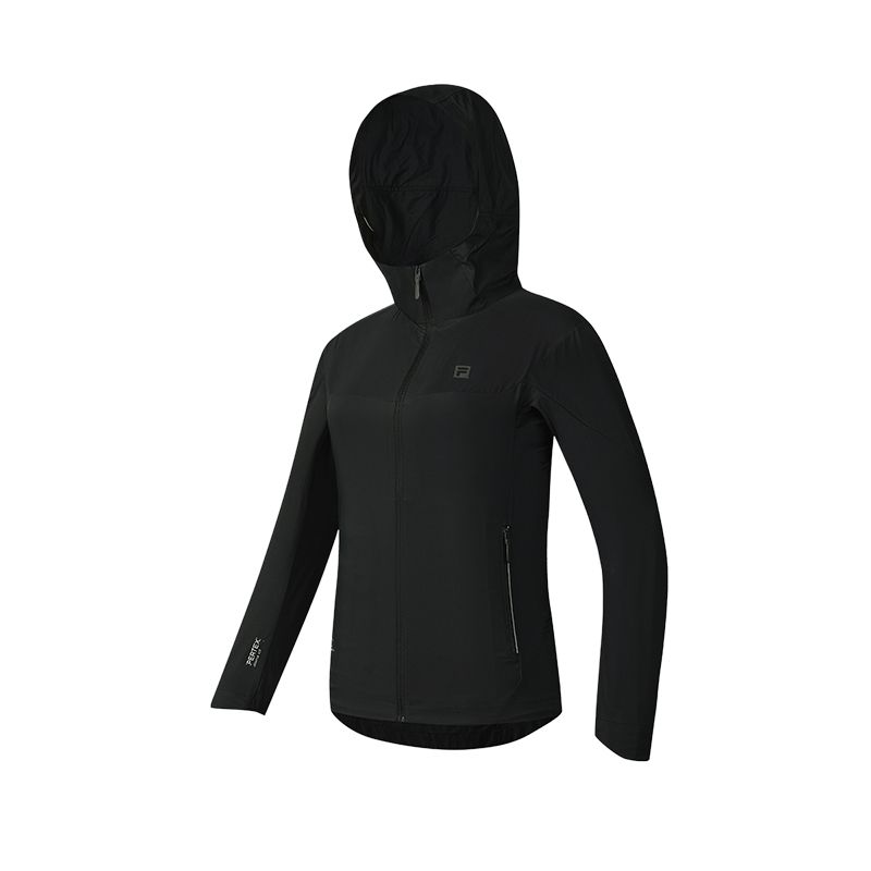 New FILA AthleticsEXPLORER SS25 Jacket Women's Pitch Black BK A11W527704F-BK