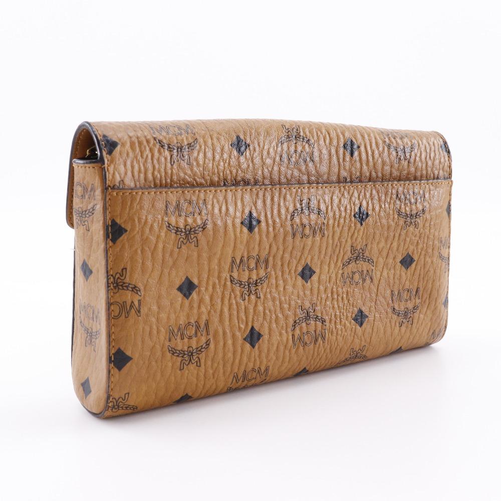 MCM Tracy Medium Shoulder Bag MYZ 28AME05 CO001 Vicetos 2-way Clutch Brown PVC/leather Women Used