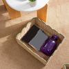 Rectangular Imitation Rattan Storage Basket Large Capacity Cosmetic Storage Box  for Living Room