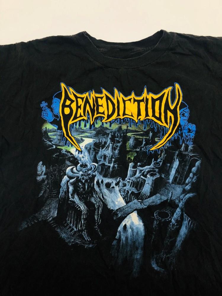 Vtg Benediction Band Album Heavy Cotton Black Full Size Unisex Shirt S