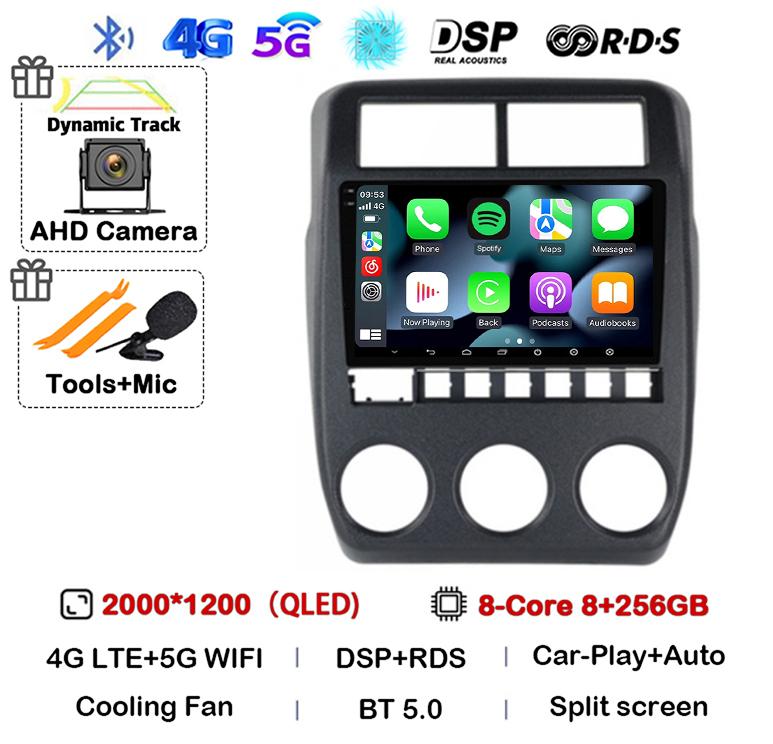 Android 14 Wireless Carplay+Auto WIFI+4G Car Radio For LADA NIVA 2022 Multimedia Stereo Video Player GPS Navigation 360 Camera