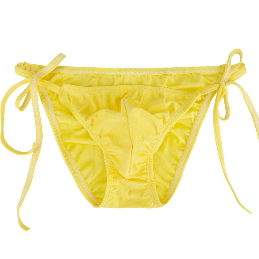 Men's Bikini Briefs Gay Sissy Underwear Side Ties Swimwear Beachwear