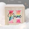 Personalized Money Box Kids Money Boxes Rainbow Letter with Name Coin Collection Box Wooded Coin Bank Child Birthday Shower Gift