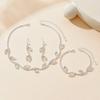 Elegant Leaf Jewelry Set: Multi-Color Necklace, Earrings, Bracelet - Perfect for Brides, Banquets & Evening Gowns
