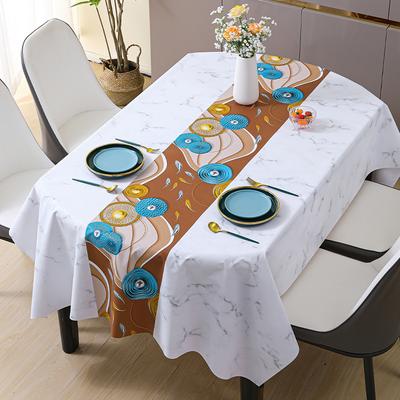 Pvc Tablecloths Household Waterproof Tablecloths Decorative Oil-proof Table Cover Anti-scalding Table Cloth Dust Cover