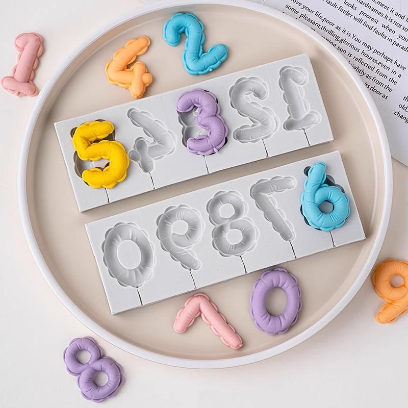 Number Lollipop Silicone Mold DIY Fondant Cake Decorating Tools Sugarcraft Chocolate Cupcake Baking Tool