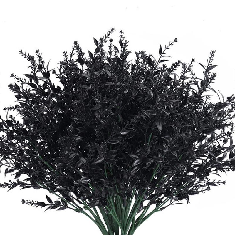 3PC Black Home Decorations Fake Plants Halloween Decor Artificial Leaves Atmosphere Multiple Options Available