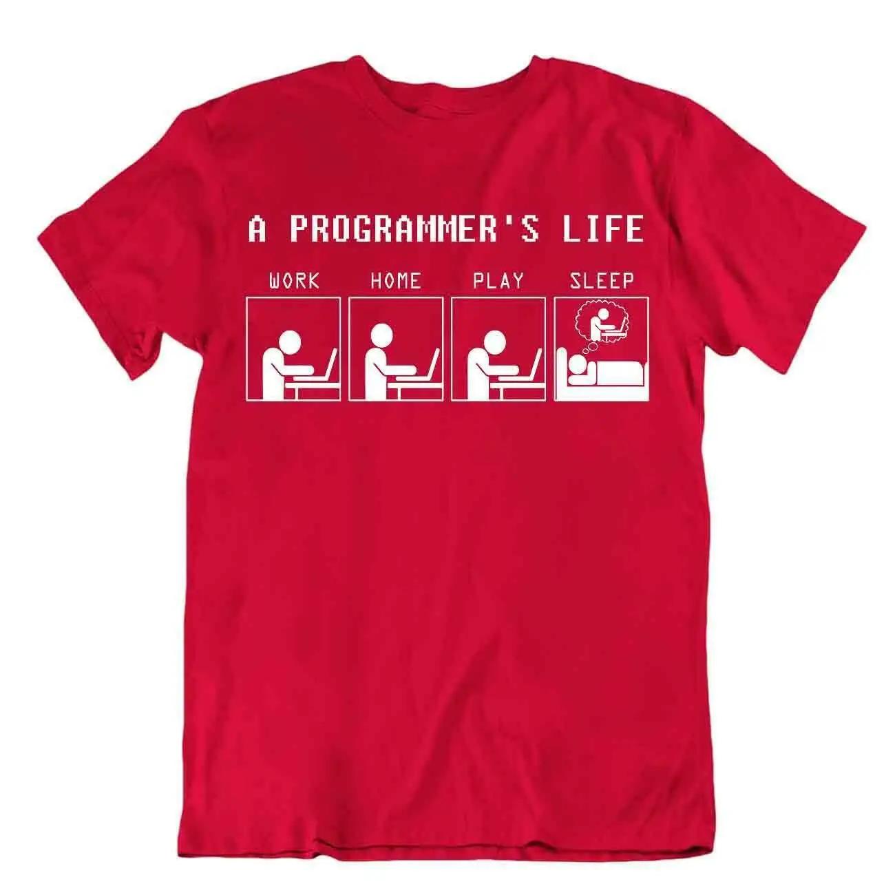 Humor Joke Computer Networking Programmer Life Mens T Shirt Short Sleeve 100 Cotton Casual Tshirts Loose Top Size S3XL S