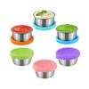 304 Stainless Steel Sauce Cup with Silicone Lid for Outdoor Use