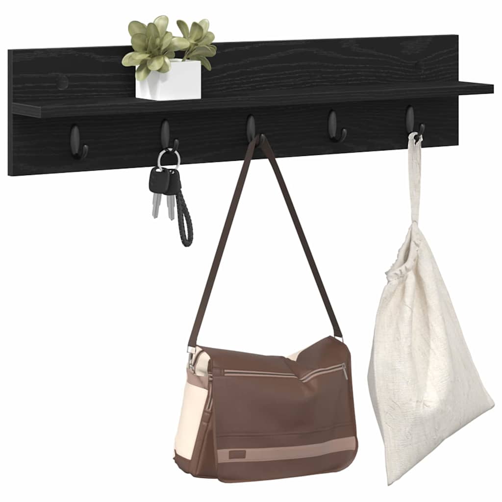 Wall Mounted Nightstand Wall Bracket Black Oak Look