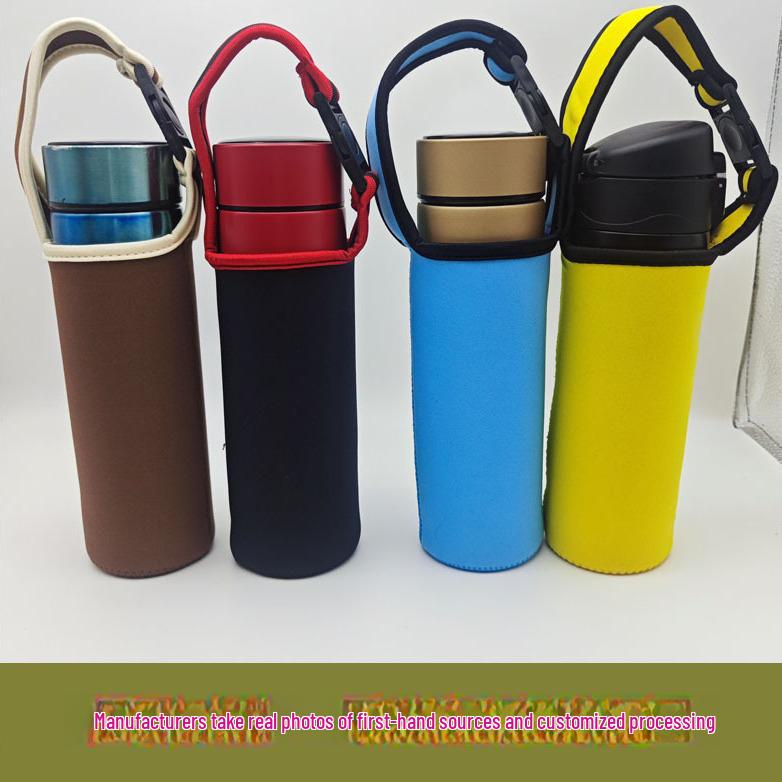 Universal Insulated Thermos Cup with Anti-Fall Protection and Portable Crossbody Strap