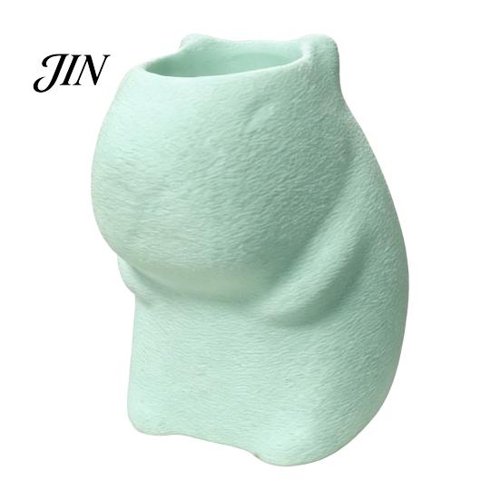 Colorful Desktop Pen Holder Standing Capybara Holder, Cute Animal Desk Organizer for Pens Makeup Fresh Blue Brushes, Large Capacity Pencil Stand