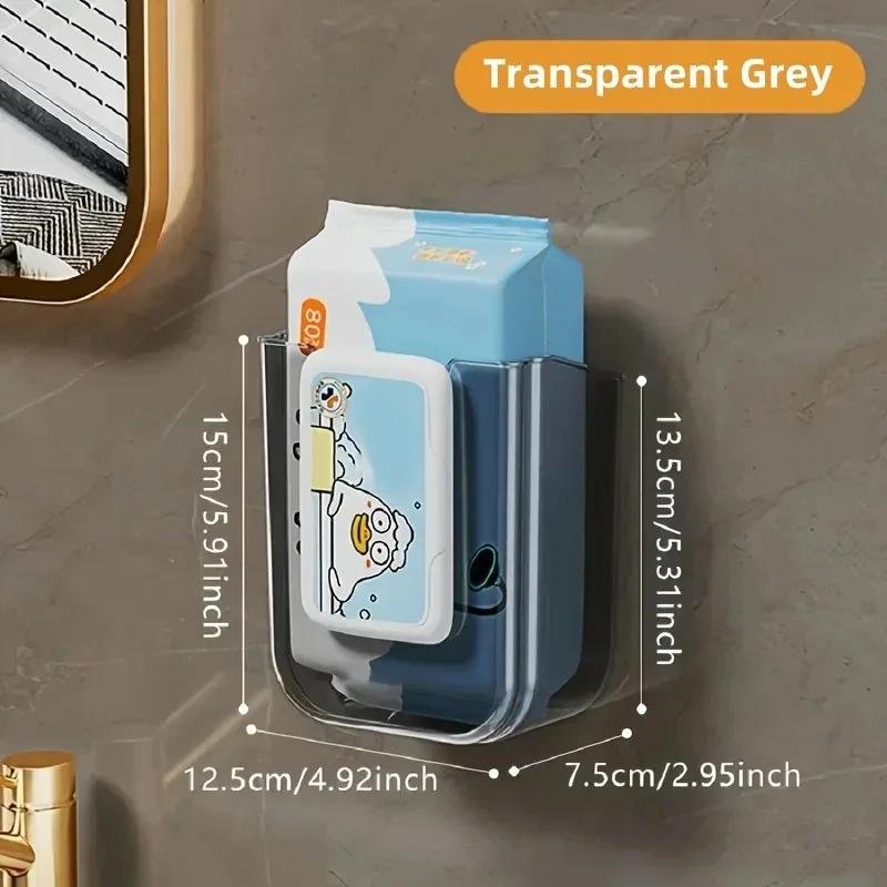 Wet wipe storage box, tissue box, toilet and bathroom wall-mounted face towel box, kitchen upside-down non-perforated tissue box