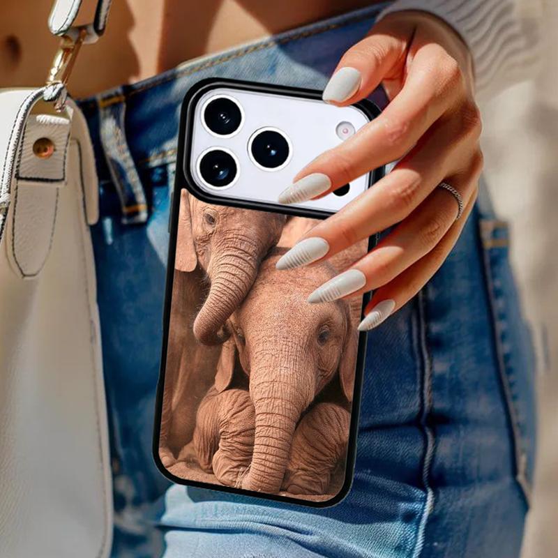 

ADORABLE BABY ELEPHANT Phone Case For iPhone 17 Air 14 15 13 12 Max Cover For Apple 14 15 16 16e 11 Pro Max Plus Coque iPhone 11pro
