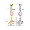 Gaibei Heart-shaped Bow Navel Ring - European & American Trendy Style Belly Button Jewelry