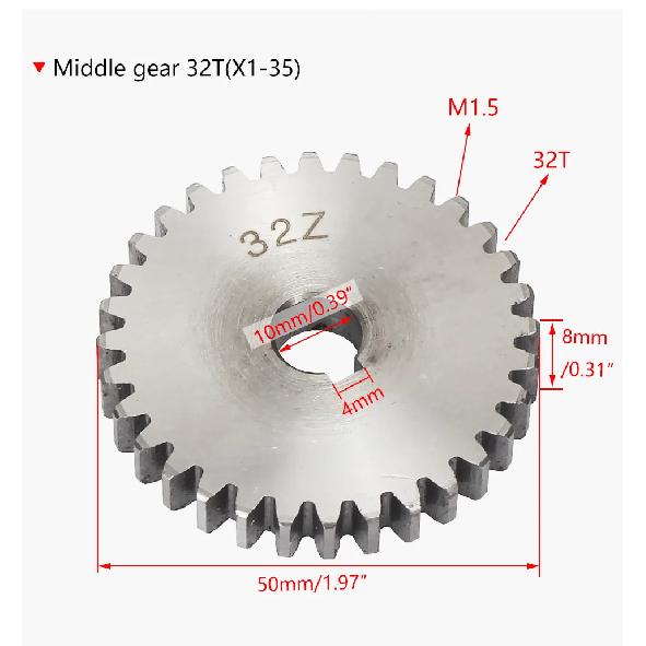 6pcs Change Gear Set SIEG X1& SX1&JET JMD-1&SOGI S1-16&Compact 1&Clarke CMD10 Lathe Metal Exchange Gear