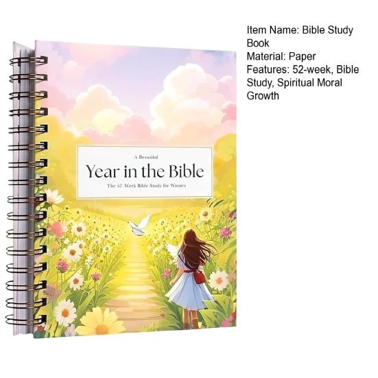 Yousheng The 52-Week Bible Study for Women Spiral Bound A Year-long Bible Study Guide for Daily Reading Reflection And Spiritual Growth
