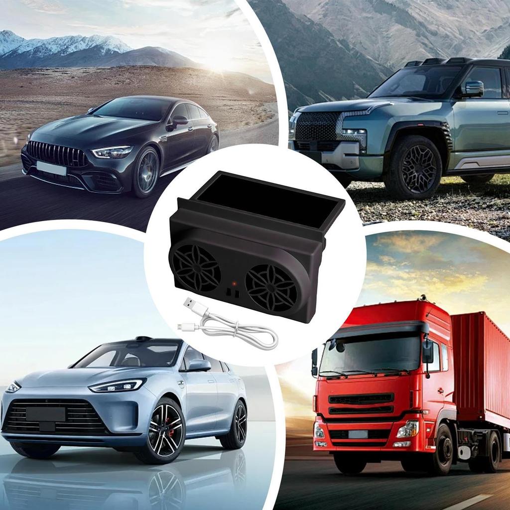 Car Ventilation Fan, Solar & USB Powered, Car Fan, Car Ventilation, Car Ventilation, Solar
