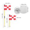 Golf Pin Flag Hole Cup Set for Mini Putting Green Flagstick Yard Practice Supplies Portable 2 Section Detachable White Red Grid