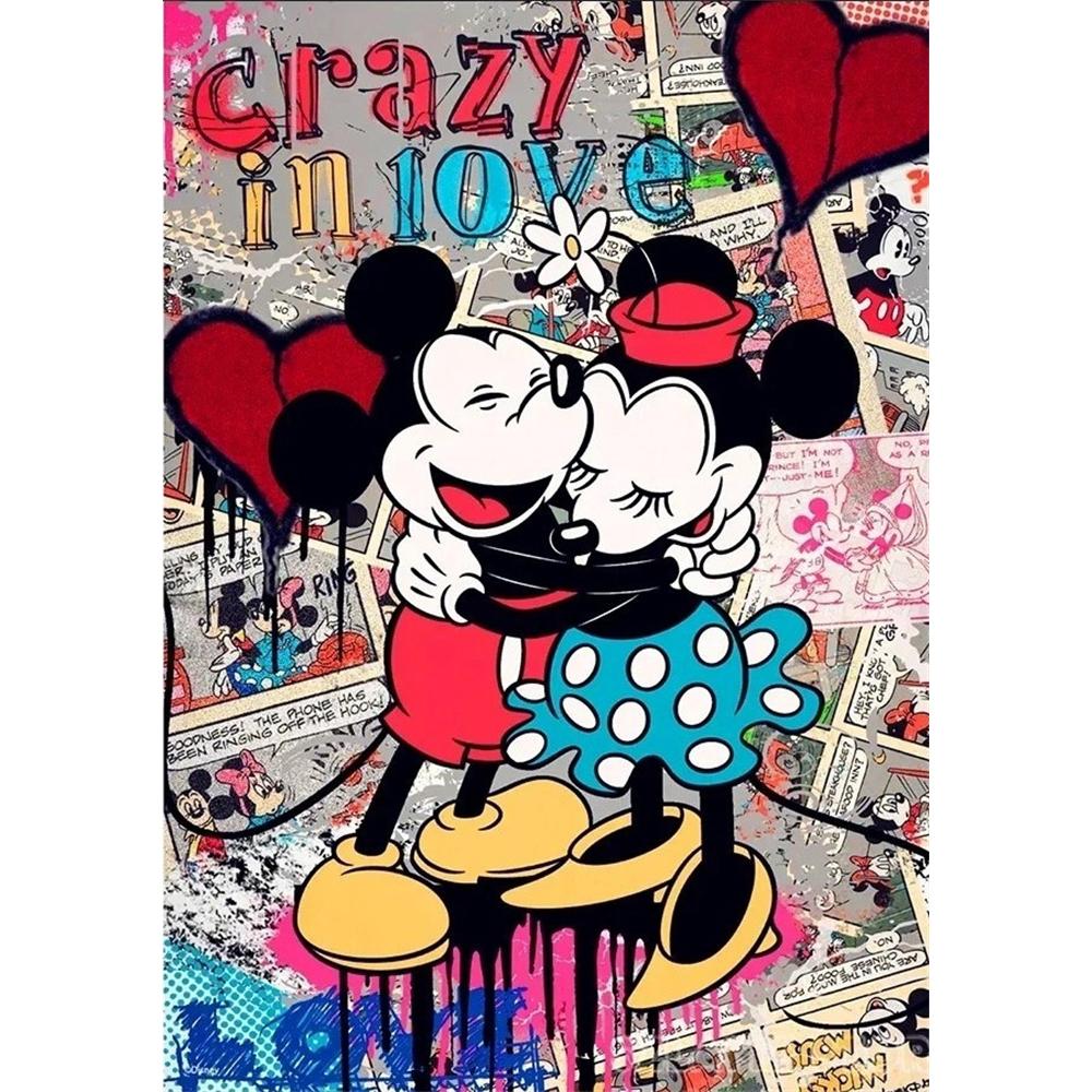 

Disney Diamond Painting Mickey Minnie Theme Works Analysis Cross Stitch Hanging Print Puzzle Mosaic Embroidery Home Decoration 5D DIY Art Brand New Round 20x30cm