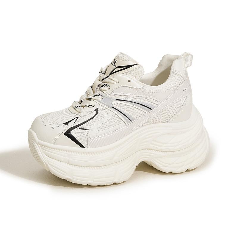 Platform Dad Shoes Women's 2025 Spring and Summer New Casual Shoes Fashionable Versatile Muffin Shoes Small Inner Height Increase Women's Shoes